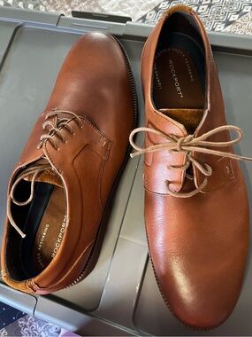 Rockport Brown Leather Derby Lace-Up Oxfords